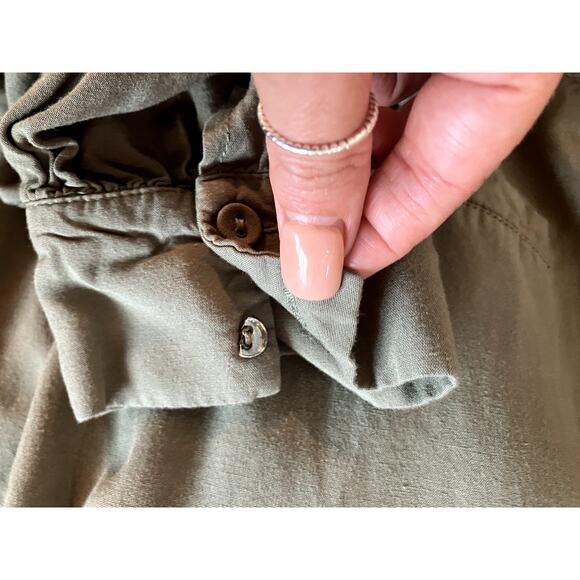 SHOWPO Ayelin Romper Size US 4 Small S Sage Green UTILITY-CHIC MINIMALIST LINEN - Picture 6 of 7